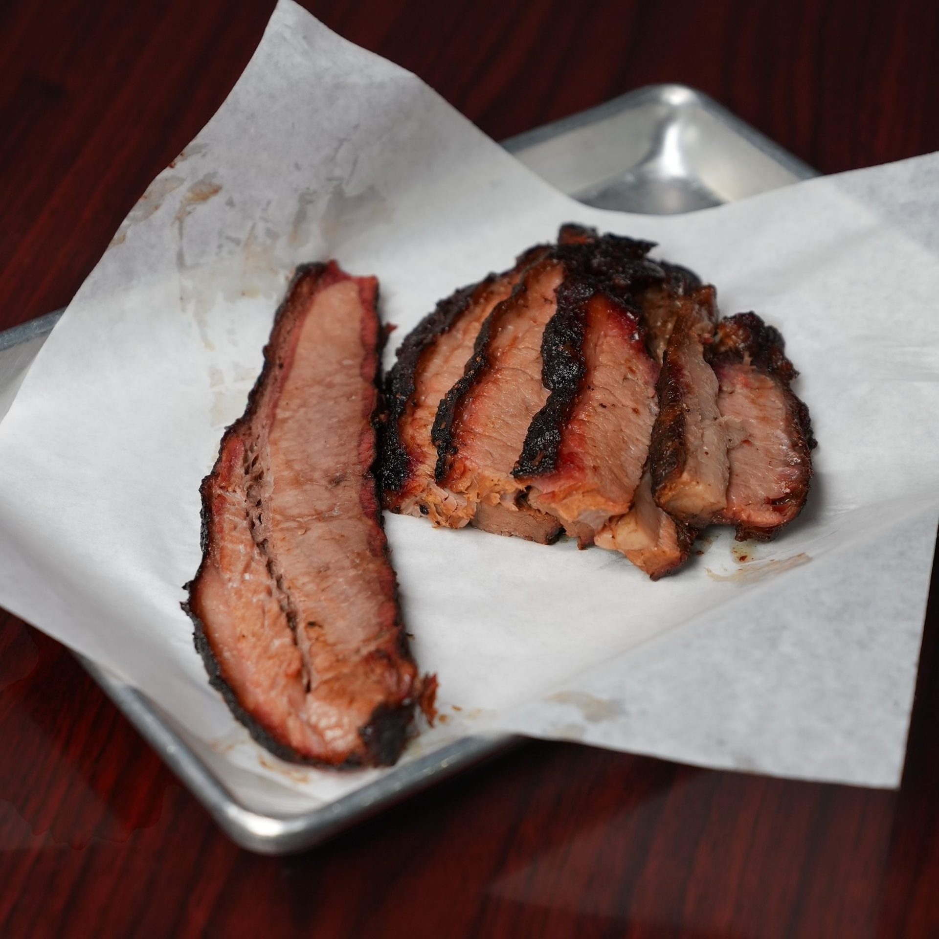 Slow-smoked brisket